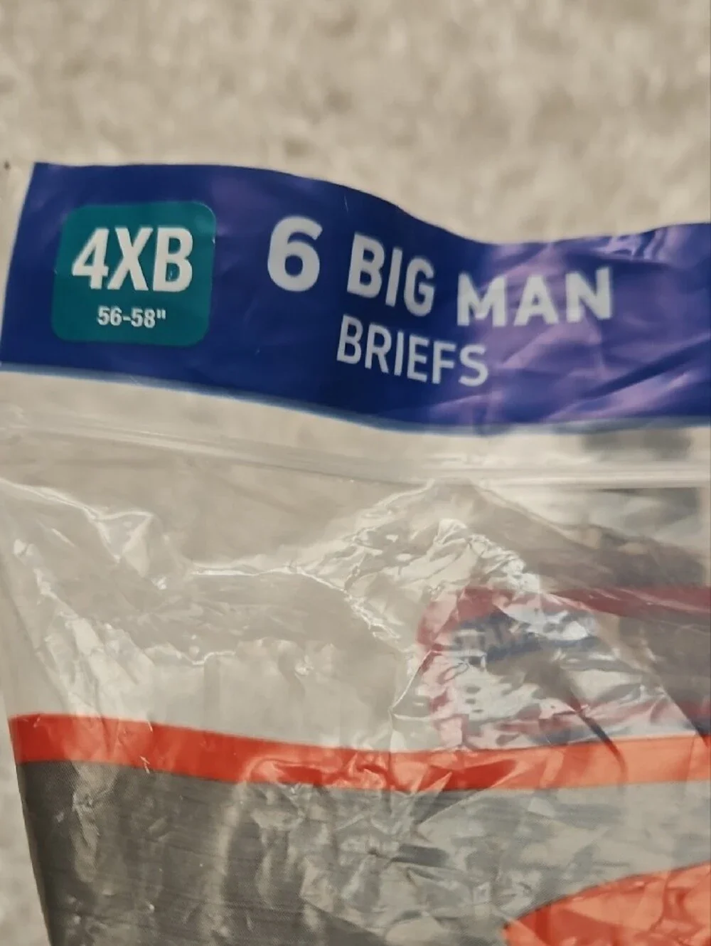 Hanes Men’s 6-Pack Big Man Tagless Cotton Briefs - Blue & Gray 4X
